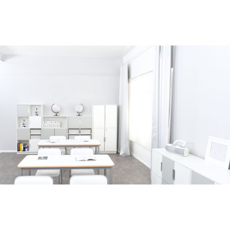Dulap Quadro L Moje Bambino, 6 compartimente, Alb - imagine 13