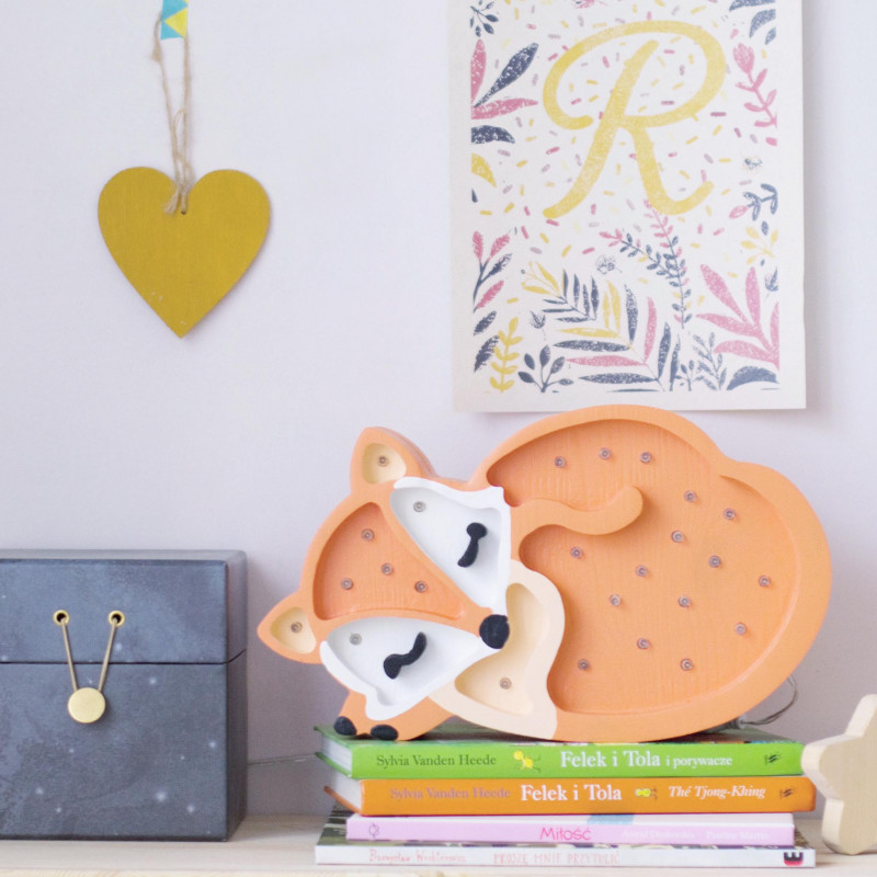 Lampa Little Lights Vulpe Wild Orange - Handmade - imagine 2