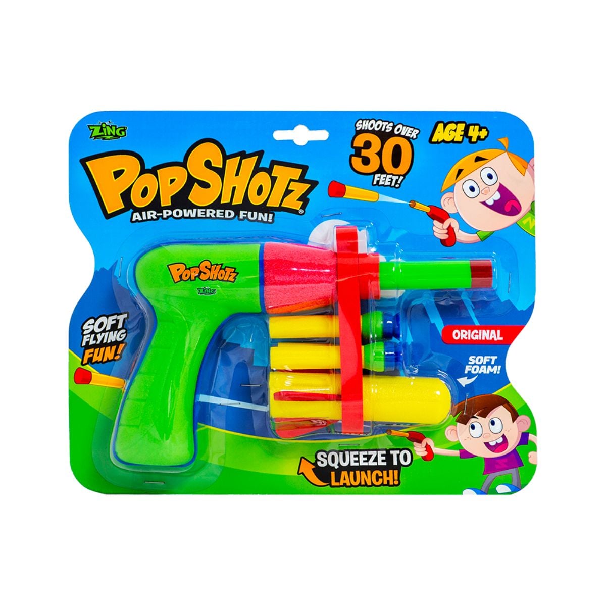 Pistol cu sageti Zing Pop Shotz Verde