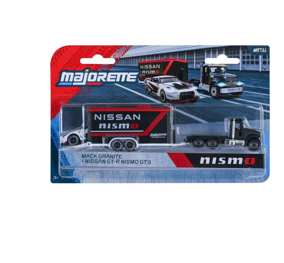 Set Majorette Transporter Mack & Nissan GT-R