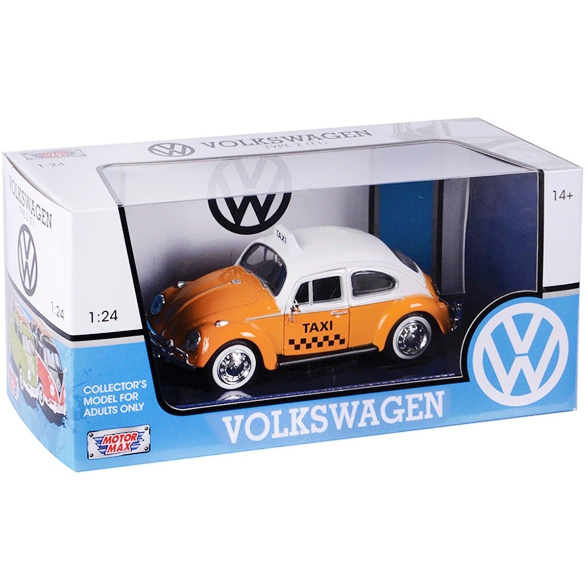 Motormax VW Beetle Taxi 1:24 Metalic