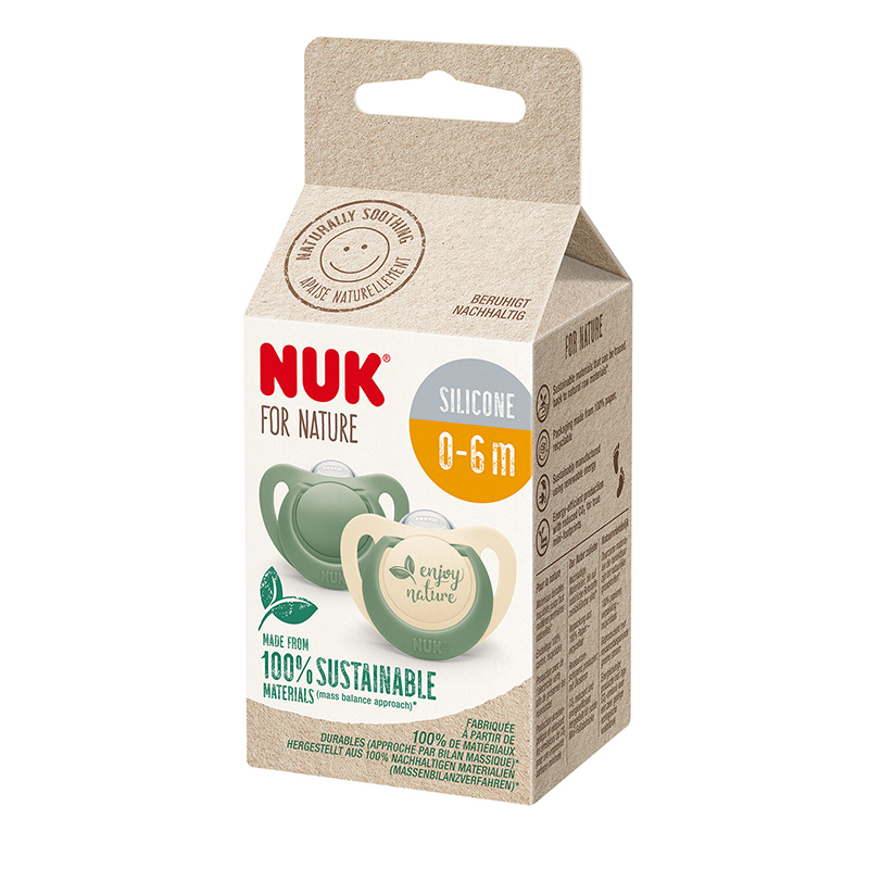 Set 2 Suzete NUK for Nature M1, Silicon, 0-6 luni