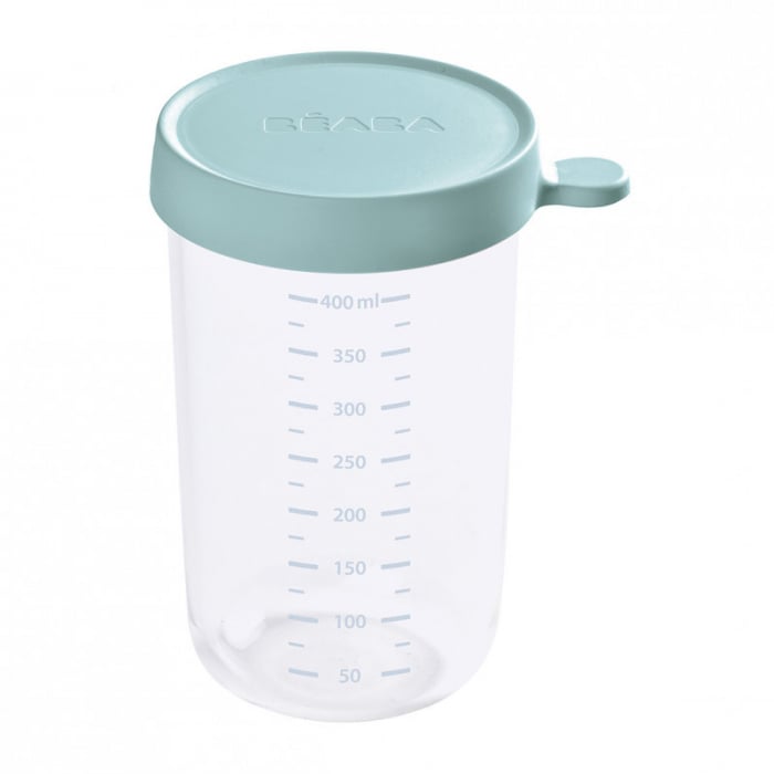 Recipient ermetic sticlă Beaba 400 ml Airy Green