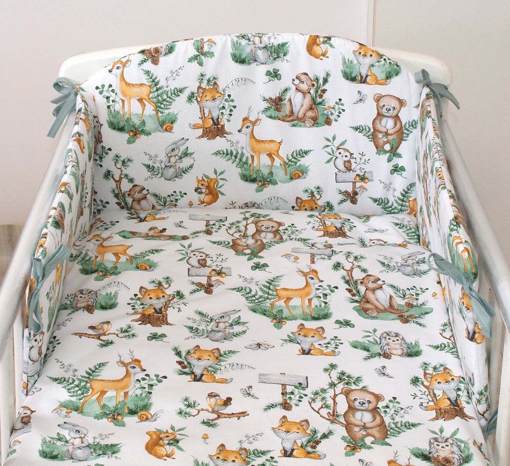 Set Lenjerie Amy Bumbac cu Protecție 120x60