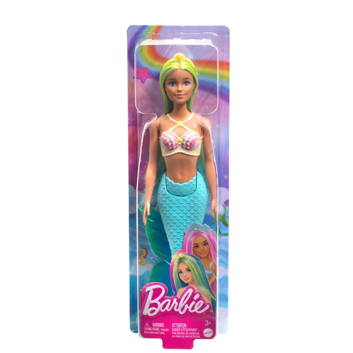Păpușă Sirenă Barbie cu Accesorii, HRR03