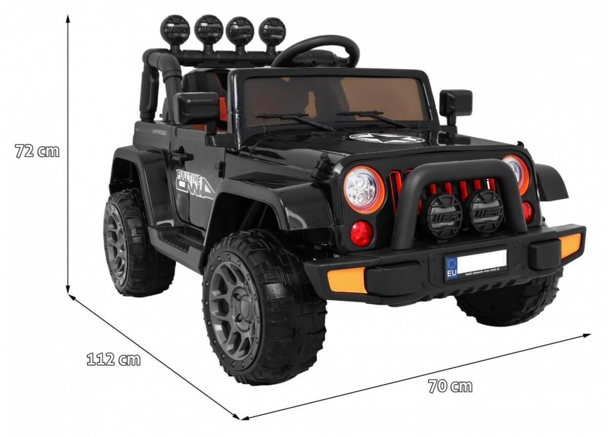 Mașinuță Electrică 4x4 Full Time Negru | Autokids - imagine 7