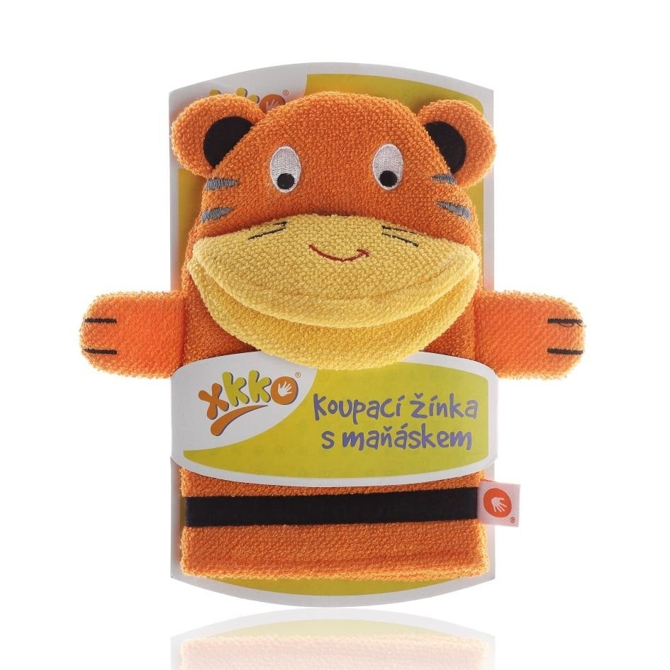 Mănușă Baie Puppet Tigru XKKO - Igienă și Distracție