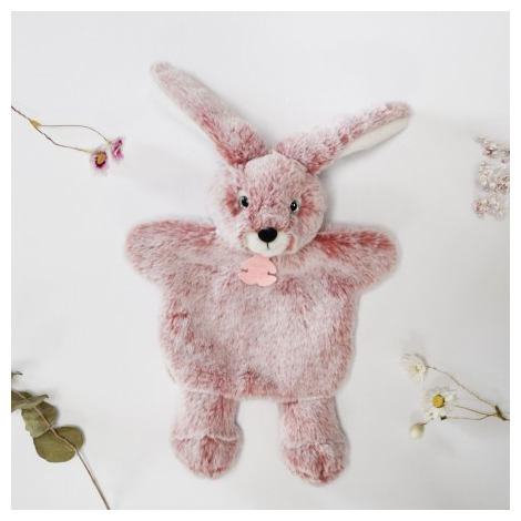 Marionetă Histoire d'Ours Iepuraș Roz 25cm - imagine 2