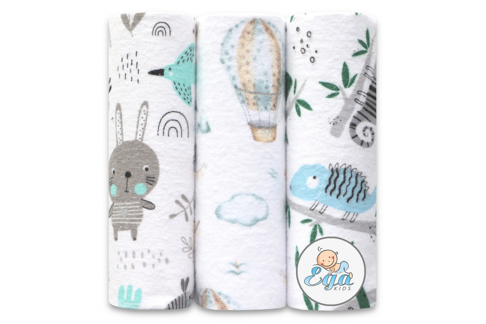 Set 3 scutece din finet Egakids 70x80 cm
