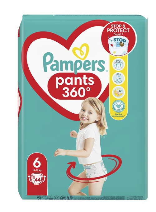 Scutece Chilotel Pampers Pants Marimea 6, 44 buc