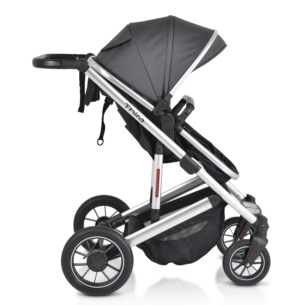 Carucior Transformabil 2in1 Moni Thira Grey Aluminiu - imagine 6