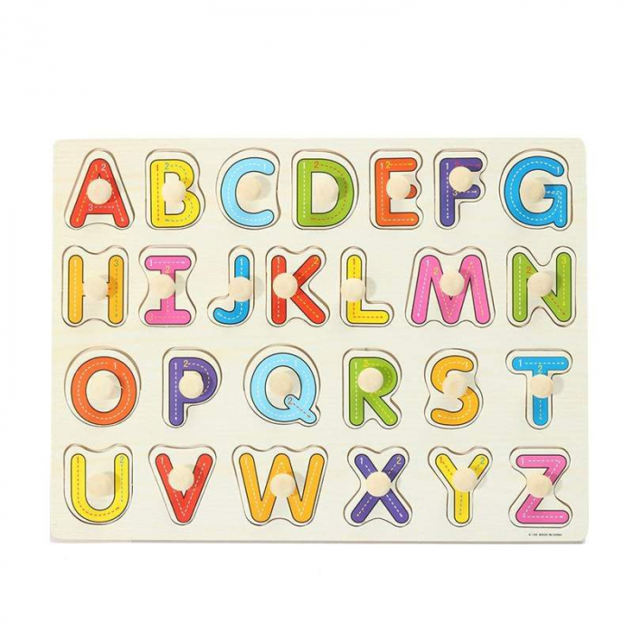 Puzzle Lemn Litere Mari Krista Montessori