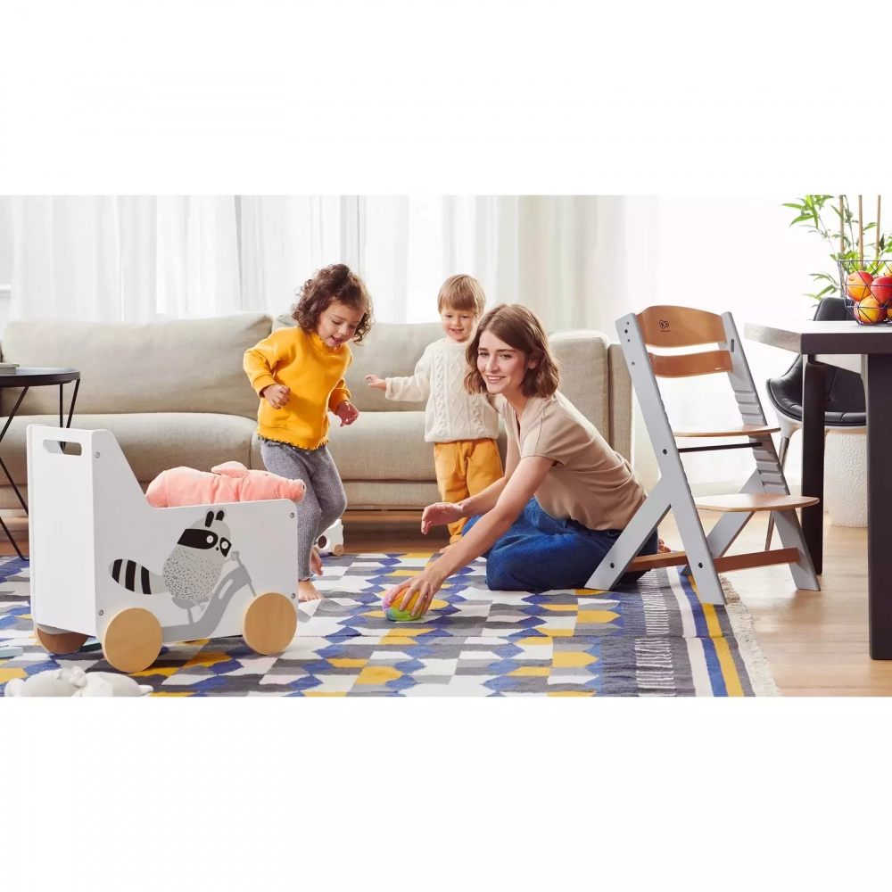 Kinderkraft Racoon - Lada albă elegantă pentru jucării - imagine 8