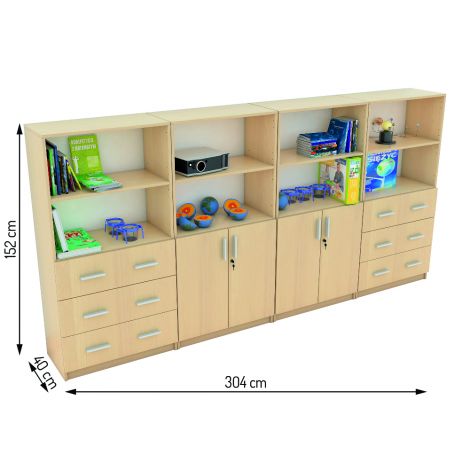 Set mobilier școlar Expo 4 Moje Bambino mesteacan - imagine 6