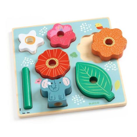 Puzzle stivuire Djeco lemn 18m+ - imagine 2