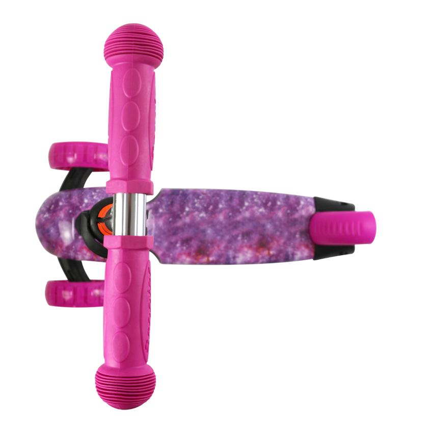 Trotineta Lorelli Draxter Pink Galaxy cu LED - imagine 2