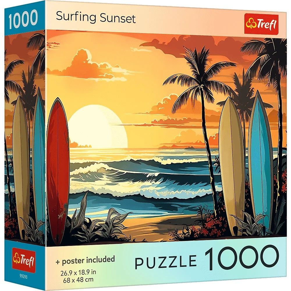 Puzzle Trefl 1000 USA Apus de Soare - Poster Inclus