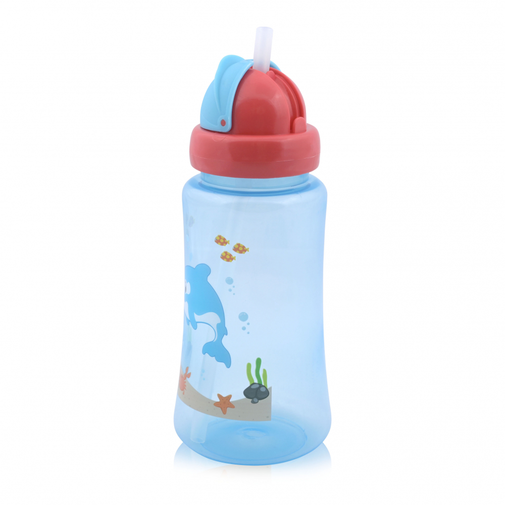 Cana Sport Lorelli 330ml cu Pai Moale - Albastru