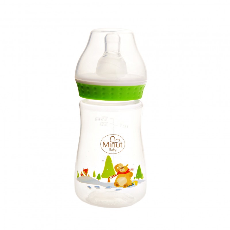 Biberon Minut Baby Ursul Pacalit, 125 ml, 0+ - imagine 4