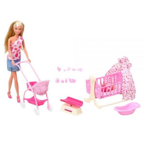 Set Steffi Love New Born Baby cu Bebelus și Accesorii