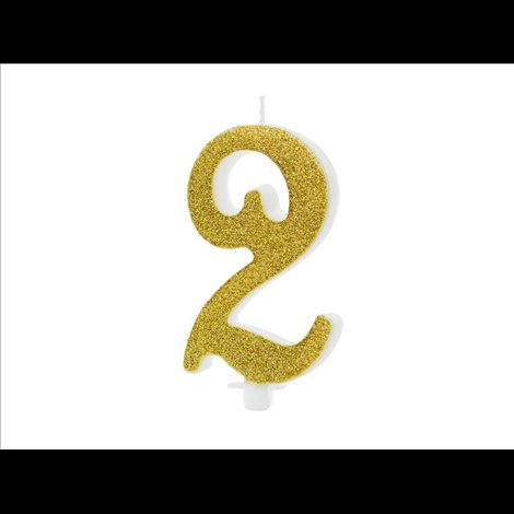 Lumanare Cifra 2 Aurie Party Deco - 10cm
