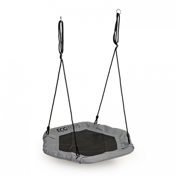 Leagan Ecotoys MIR6023 gri, siguranta maxima pentru copii - imagine 2