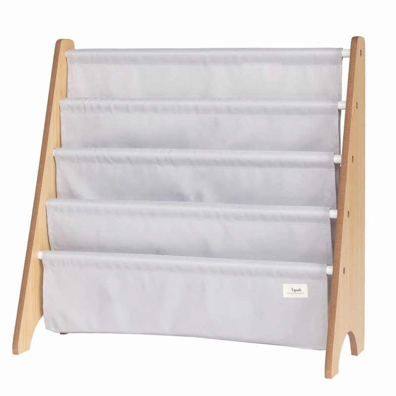 Raft Organizator Cărți 3 Sprouts Gri Reciclat - imagine 5