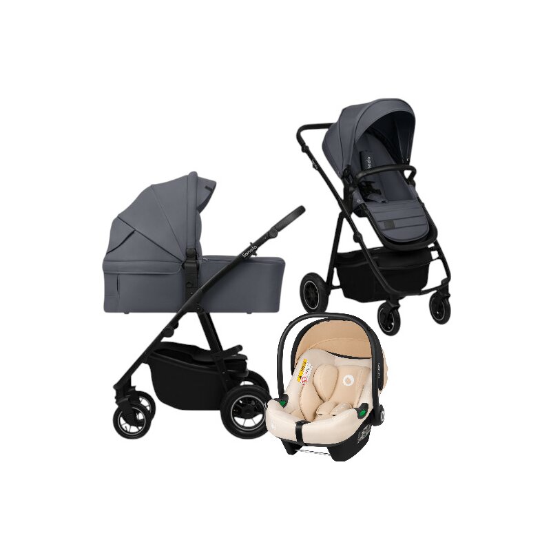 Carucior 3in1 Lionelo Amber Plus | ADAC Bej
