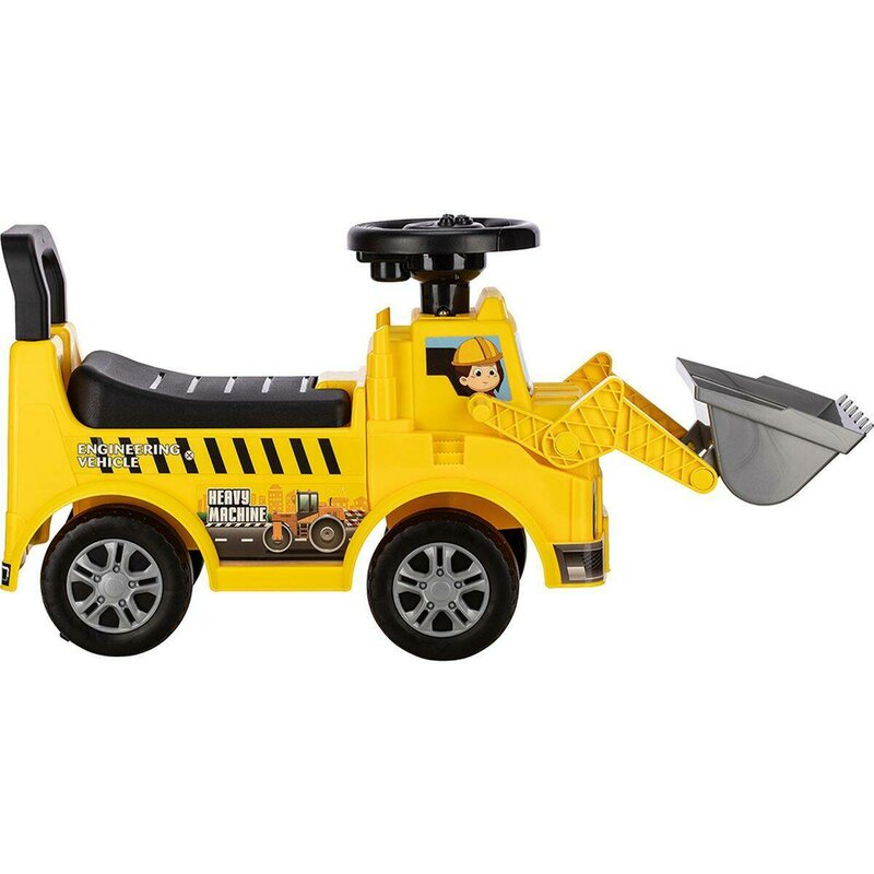 Vehicul ride-on Free2Move Buldozer Galben cu Sunete