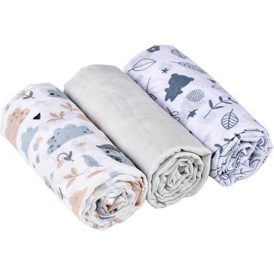 Set 3 Scutece Muselina Infantilo Pastel