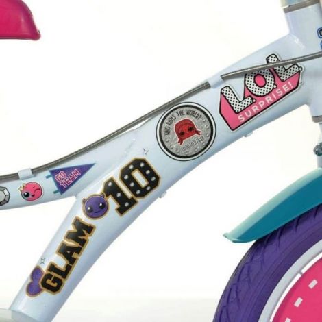 Bicicleta LOL Dino Bikes 14" pentru fete 3-5 ani - imagine 5