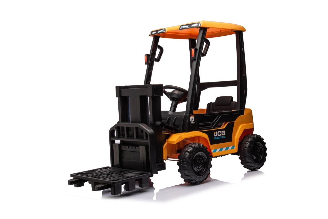 Tractor Stivuitor JCB Electric Galben pentru Copii - imagine 4