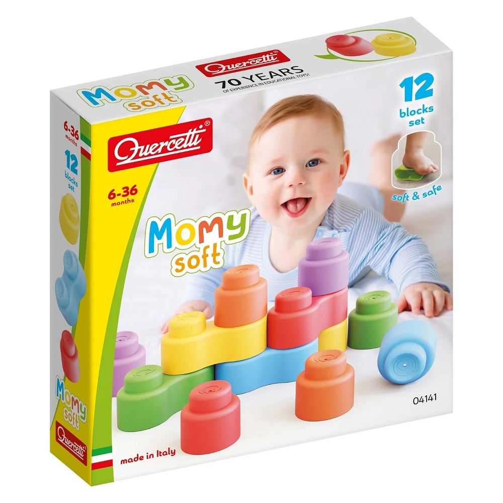 Set Constructie Quercetti Momy Soft, 12 Piese, Sigur
