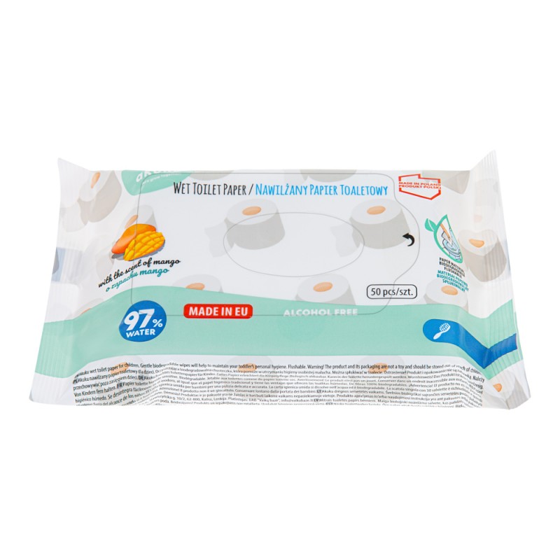 Hartie Igienică Umedă Akuku Mango, 50 Bucăți - imagine 6