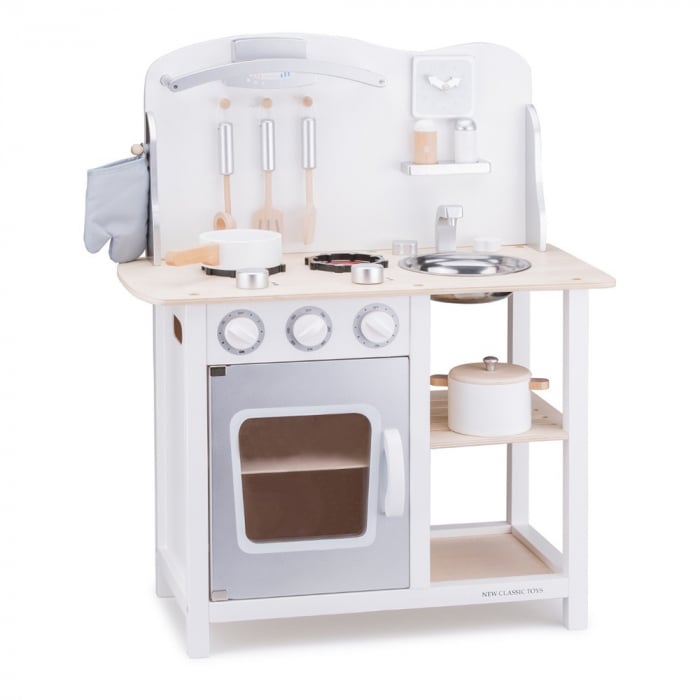 Bucătărie New Classic Toys Bon Appetit Alb-Argintiu