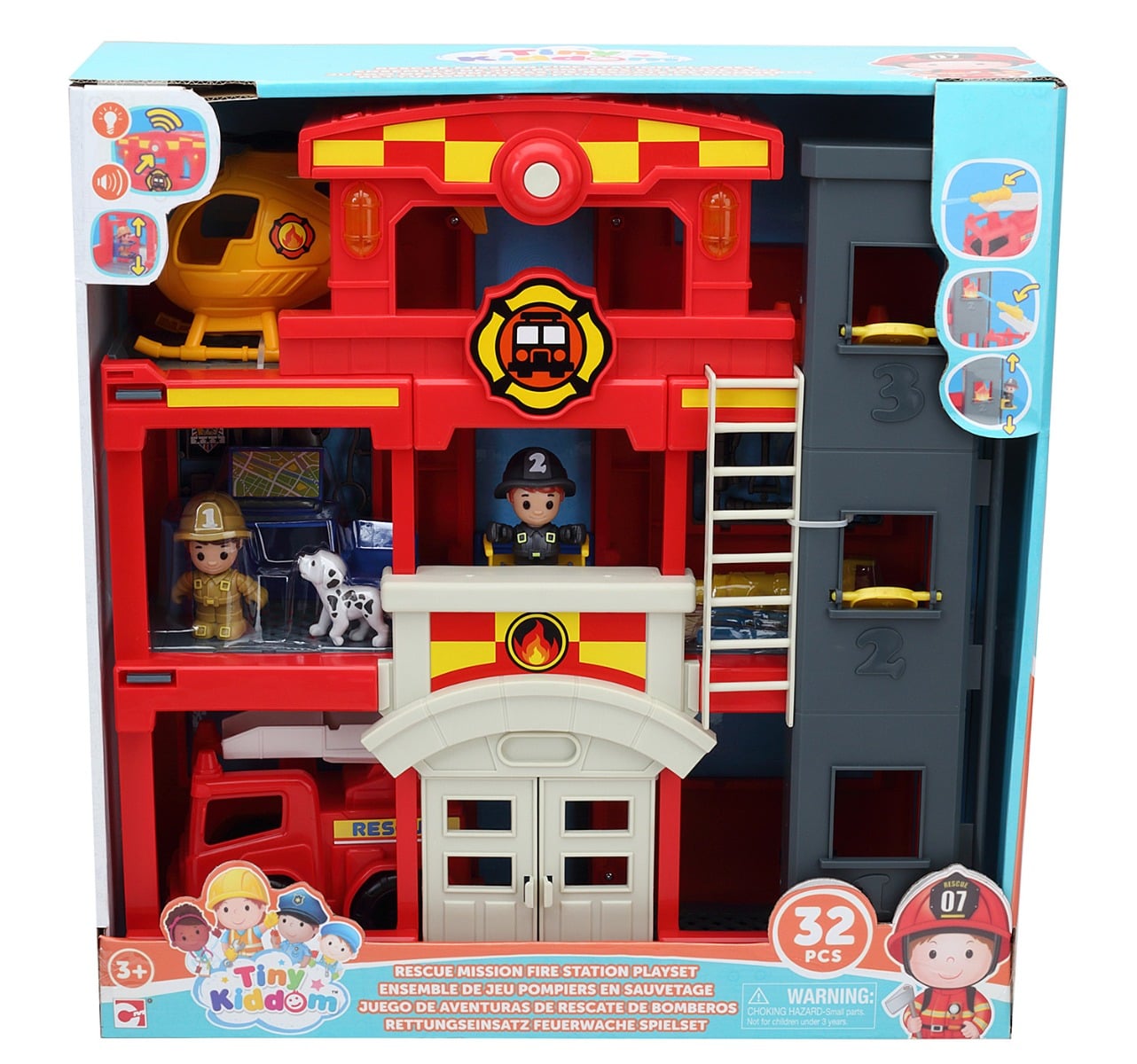 Tiny Kiddom Set Pompieri 32 Piese Complet