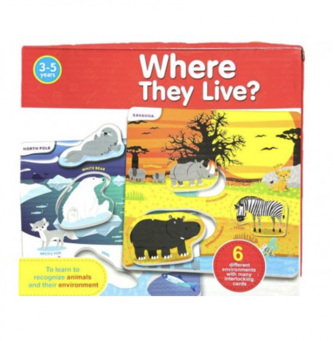 Set 6 Puzzle Habitatul Animalelor Krista