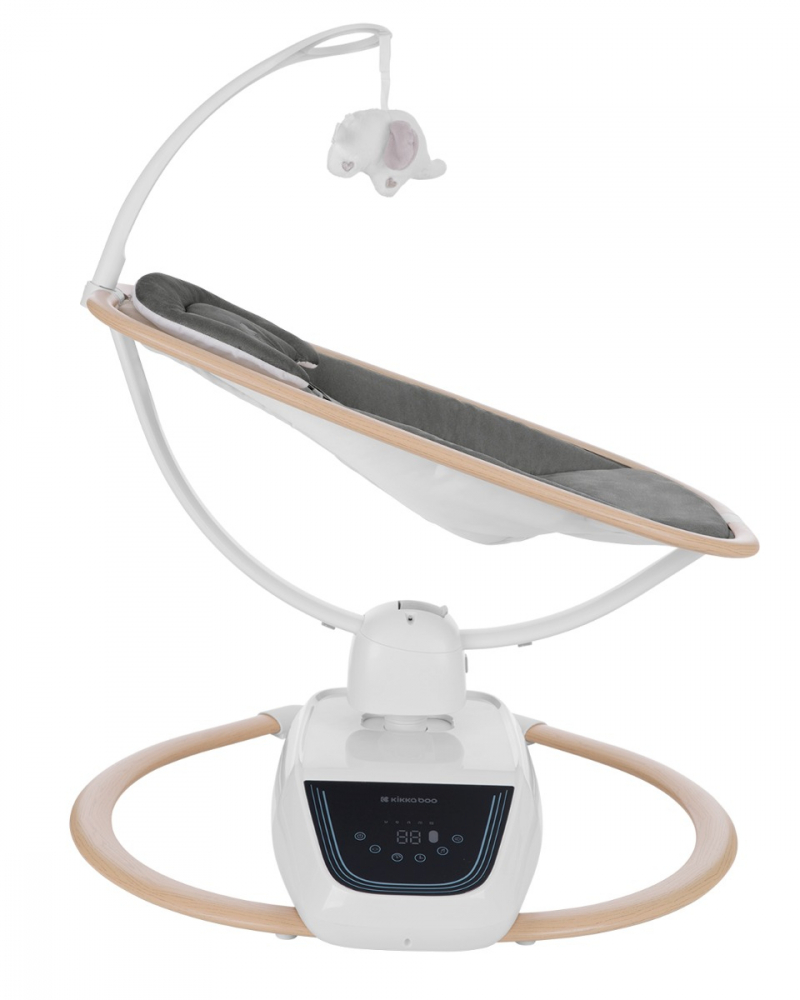 Leagan Electric KikkaBoo BeeMoove Grey cu Telecomanda - imagine 7