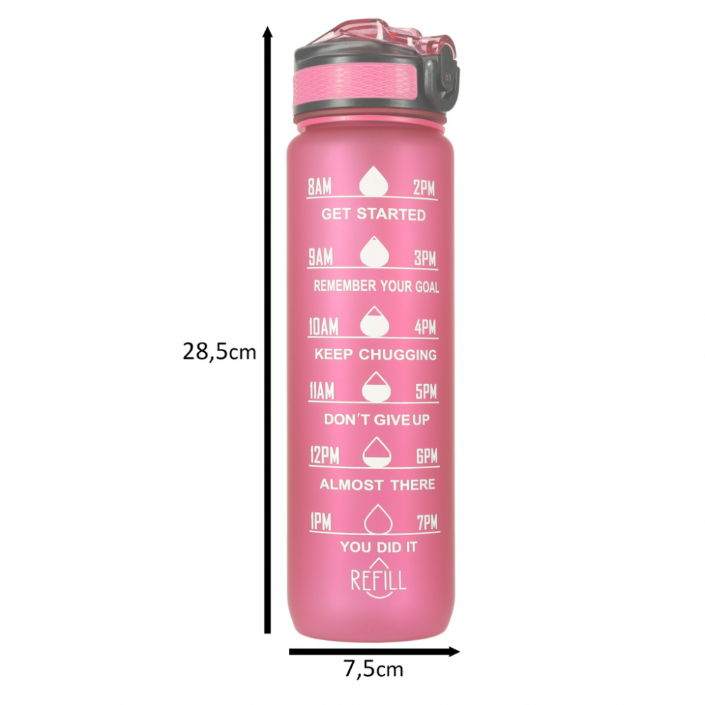 Sticlă Apă Sport Ikonka Pink, 1L - imagine 5
