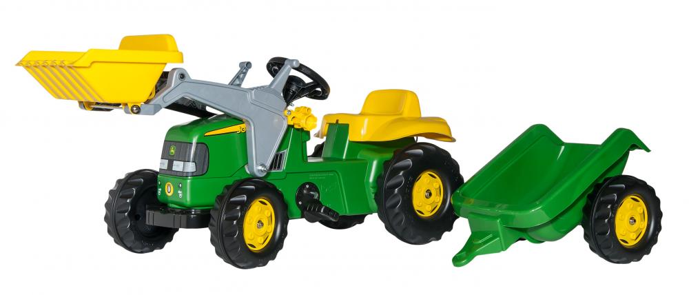 Tractor Rolly Kid John Deere cu remorcă - imagine 3