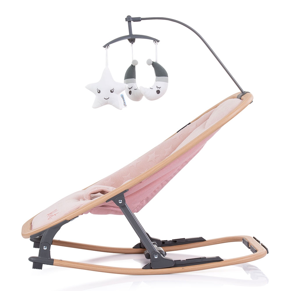 Scaunel balansoar Chipolino Velvet Rose Water Wood