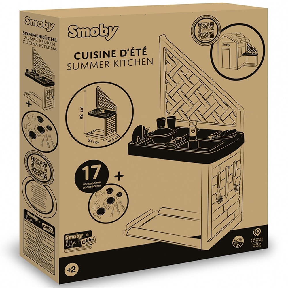 Bucătărie Smoby Life cu 17 Accesorii pentru Casută - imagine 5