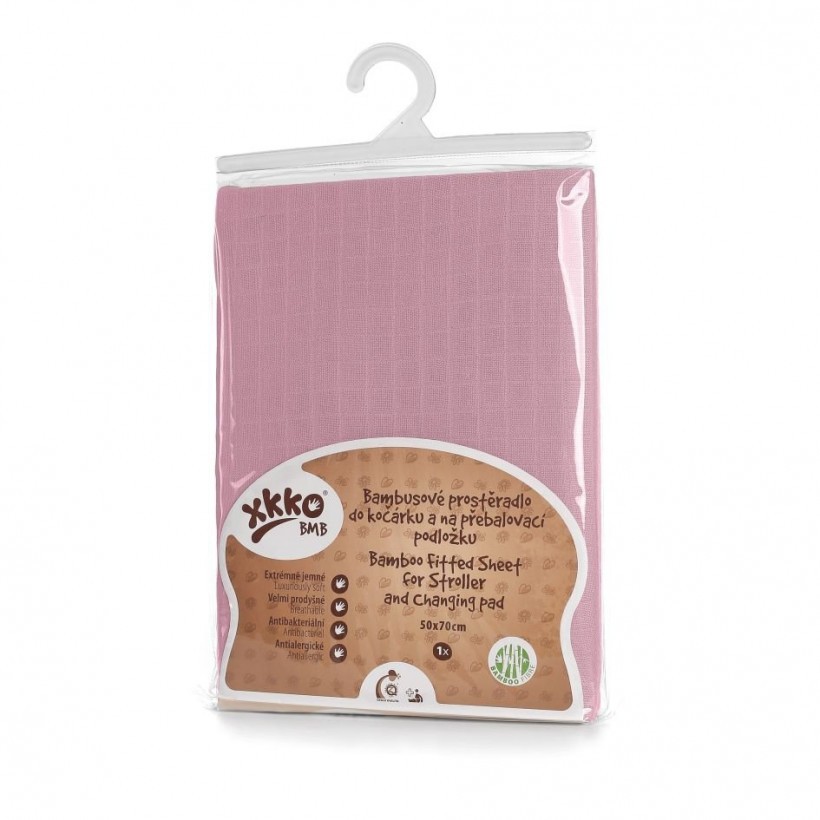 Cearceaf Bambus 50x70 Roz XKKO Anti-alegic
