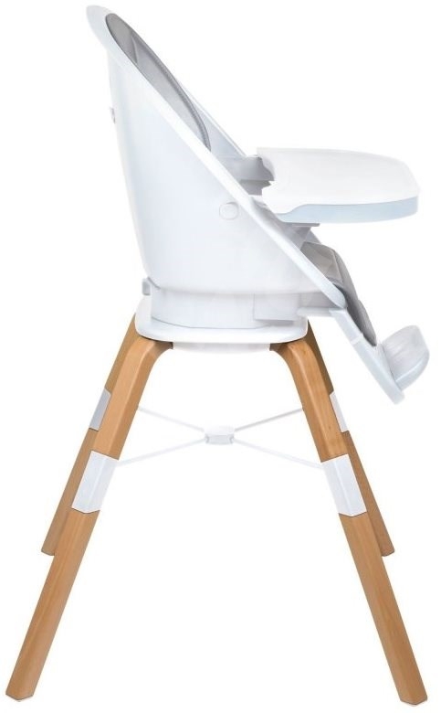 Scaun de masă BabyGo 360 Carou Alb, Rotire Completă - imagine 4