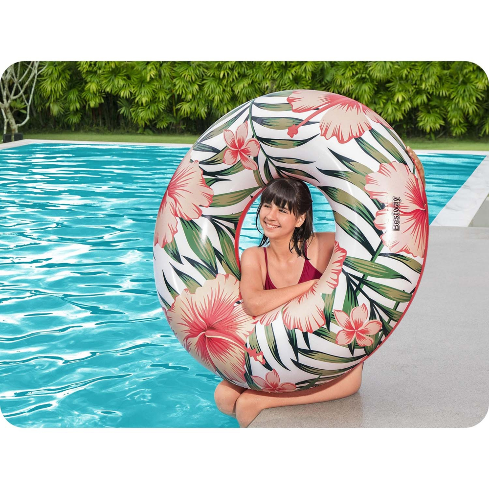 Colac Gonflabil Bestway Exotic Roz, D 119 cm - imagine 3