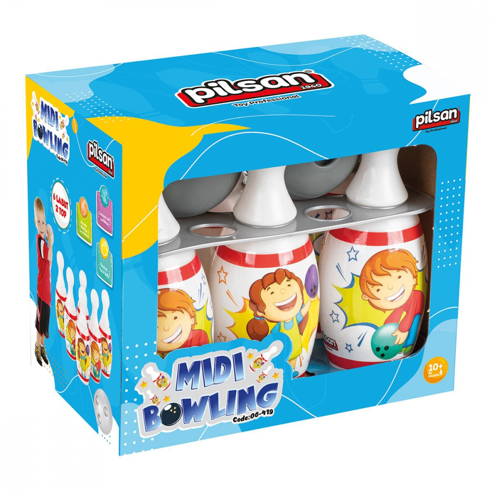 Set Bowling Pilsan Midi Alb | Jucărie Exterior