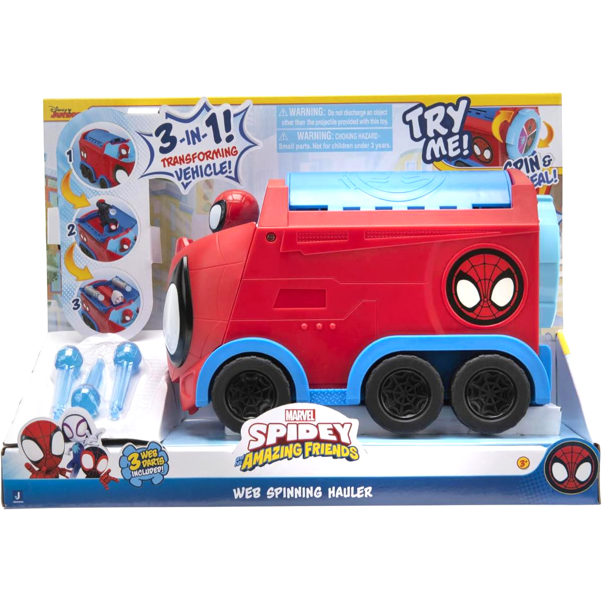 Vehicul Transformabil 3in1 Spidey Web Spinner