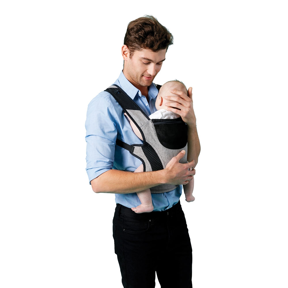 Marsupiu Chipolino Bobby Grey, ergonomic, 0-15 kg - imagine 2