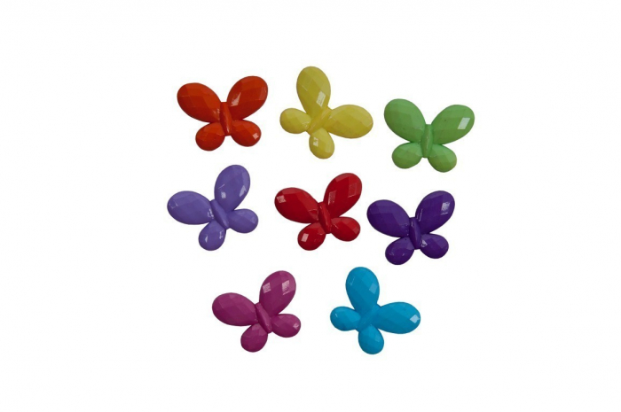Fluturi Plastic Colorart 30mm - Set 10 Buc