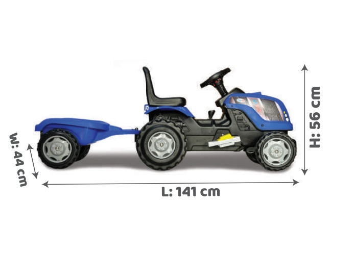 Tractor Electric Micromax MMX Blue cu Remorca 35W - imagine 3